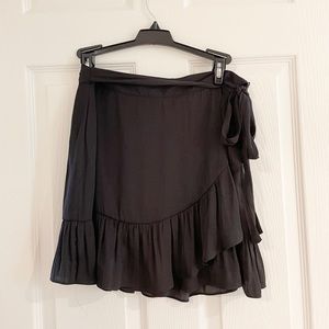 Black Wrap Skirt